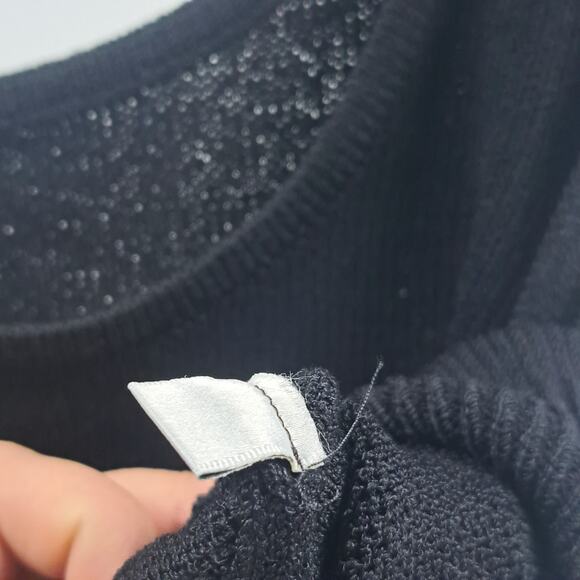 St. John Basics Tank Top And Skirt Set L 12 Santana Knit Crop Mini Vintage Black - Picture 10 of 12